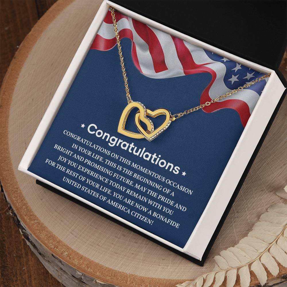 Congratulations Necklace For New U.s. Citizen Necklace For U.s. Citizen Amelia Gift For New American Patriot Proud New Citizen Jewelry Necklace For Becoming A U.s. Citizen U.s. Patriot Achievement Necklace Necklace For Achieving U.s. Citizenship