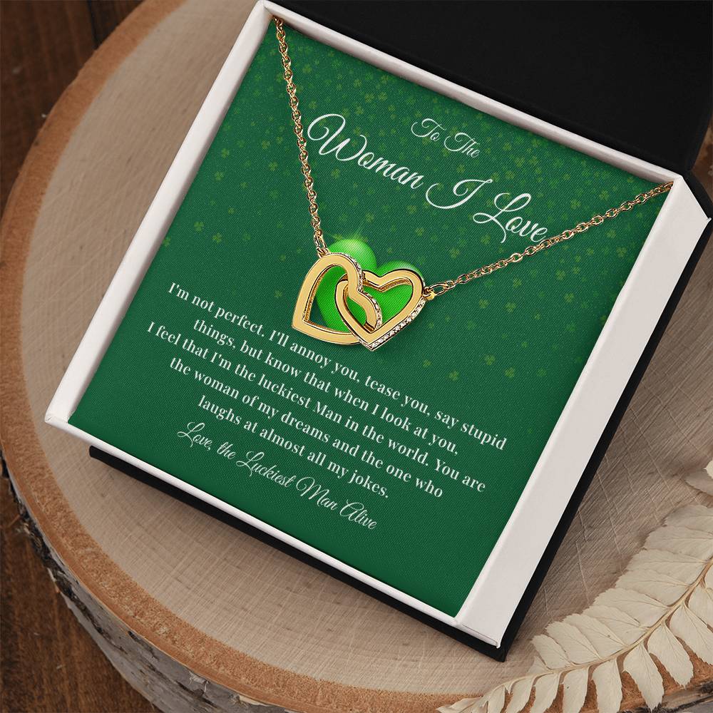 To The Woman, Together In Love Necklace Lucky To Have You Jewelry Celebrate Our Journey Together Loving Reminder For Her Woman Of My Dreams Jewelry Sentimental Gift For Girlfriend Luckiest Man Alive Jewelry