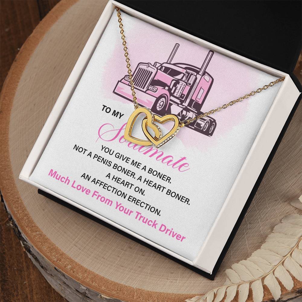 Funny Truck Driver Gift for Her – Heart Necklace Box