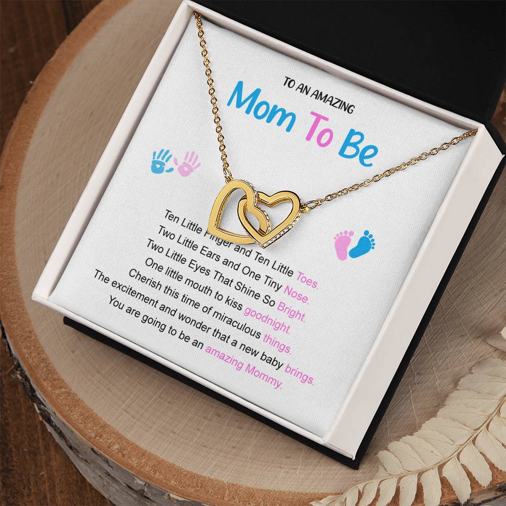 Heart Necklace for Expecting Mom – Baby Poem Gift for Pregnancy