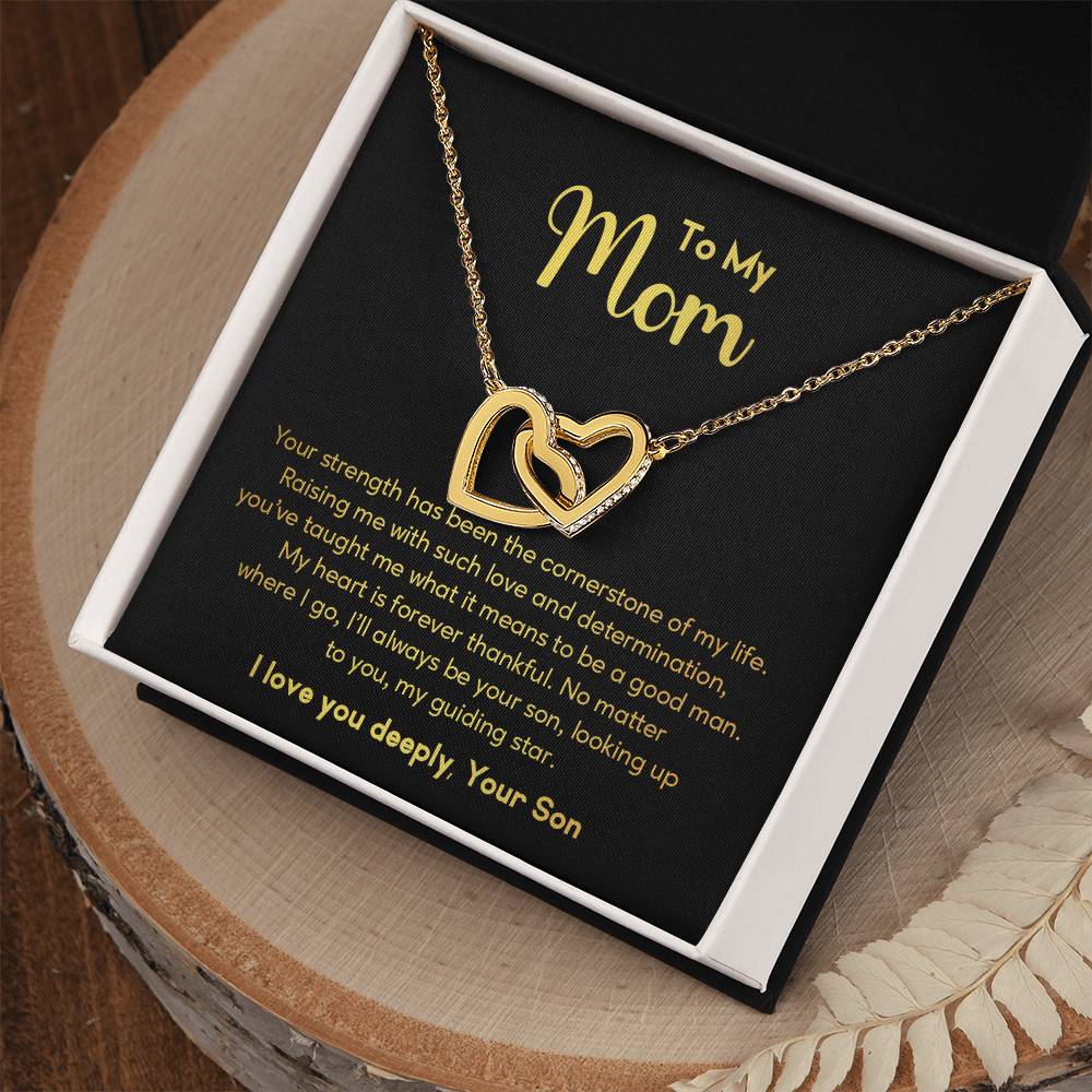 Mom Necklace from Son – Guiding Star Message Card Gift