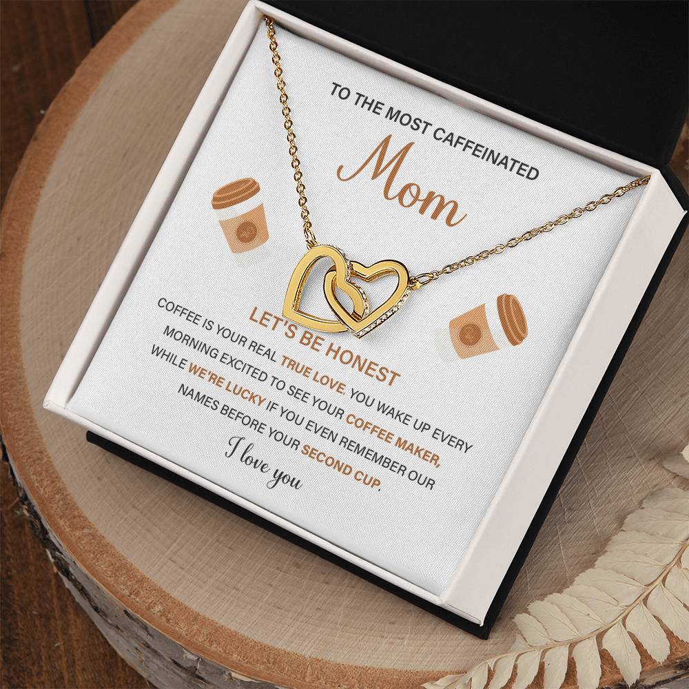 To The Most Caffeinated Mom Caffeinated Mom Necklace Gift Best Mom Ever Necklace Bond With Mom Necklace Spiritual Bond With Mom Necklace Forever Loved Mom Necklace Eternal Bond With Mom Necklace Thoughtful Gift For Mom Unique Gift For Mother-child Bond