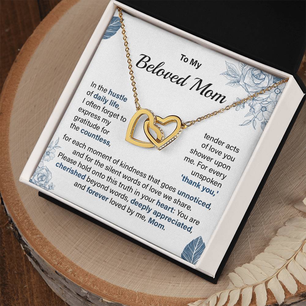 Beloved Mom Necklace Gift from Daughter or Son