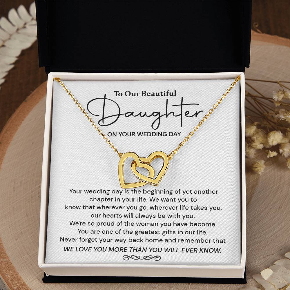 To Our Beautiful Daughter On Your Wedding Day Daughter Wedding Day Gift Wedding Necklace For Daughter Sentimental Wedding Gift For Daughter Meaningful Wedding Gift From Parents Celebrating Daughter On Wedding Day Emotional Gift For Daughter From Parents