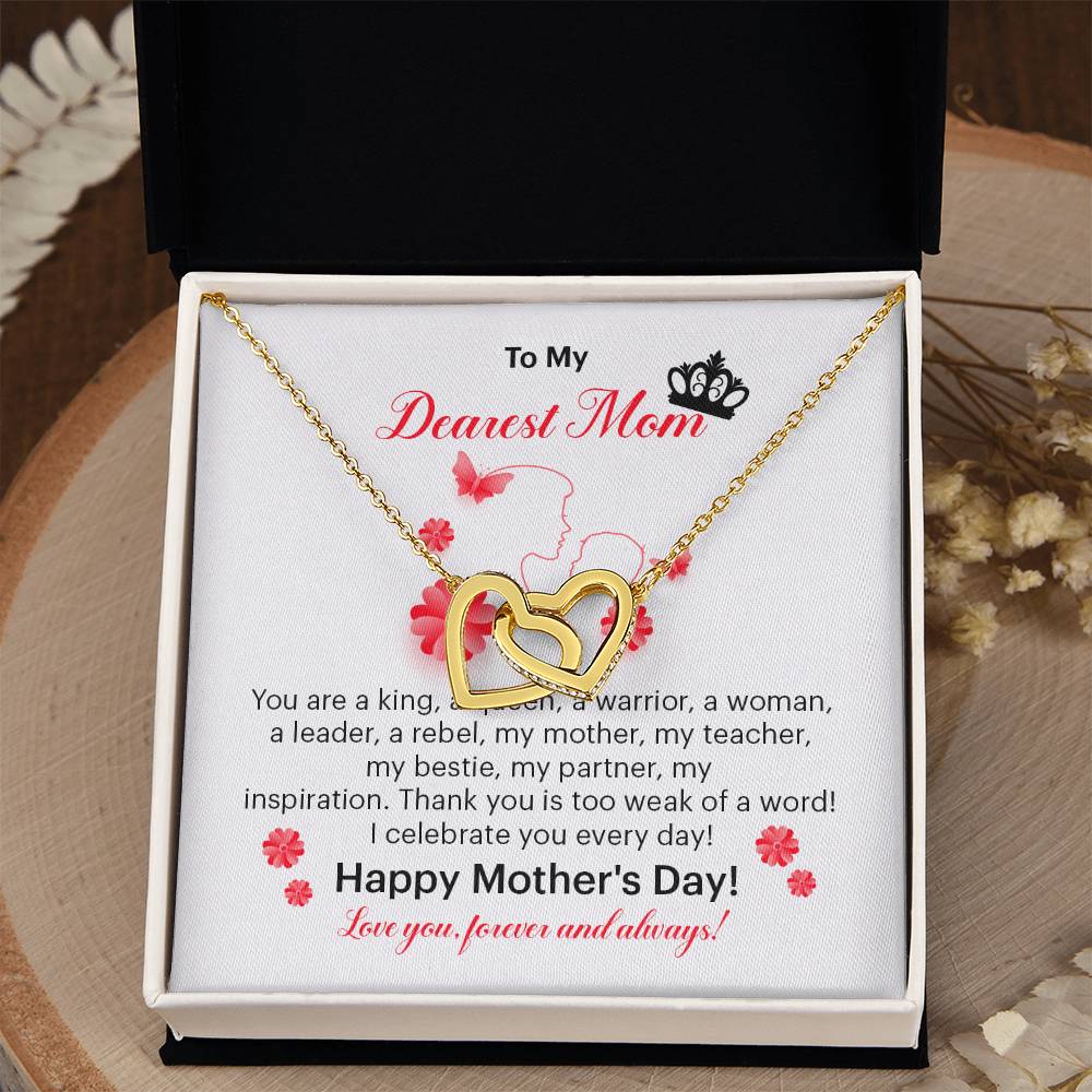 Dearest Mom Necklace Gift – Mother’s Day Message Card