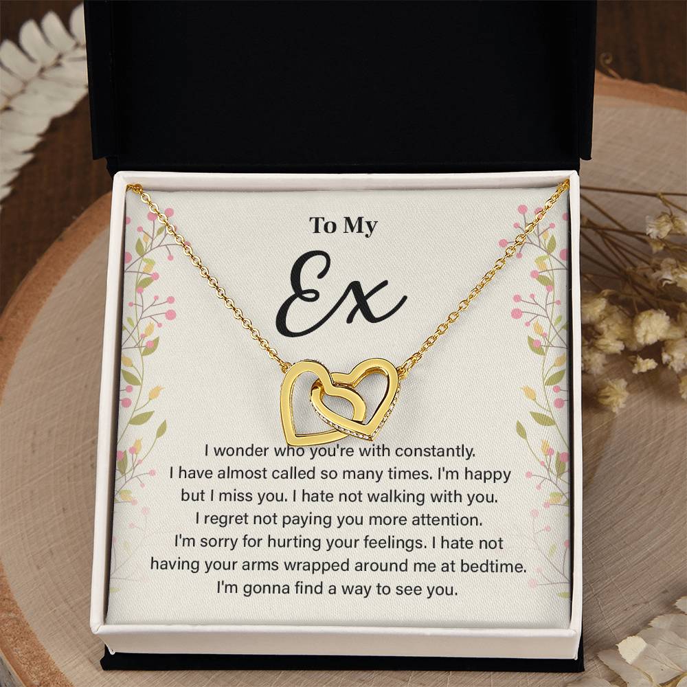 Regret Necklace Gift for Ex with Emotional Message Card