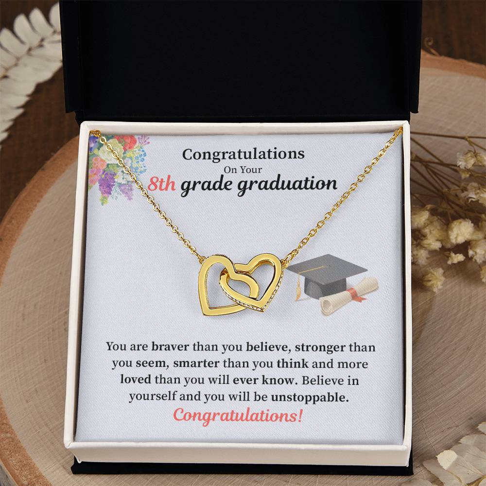 8th Grade Graduation Necklace Gift for Daughter or Granddaughter