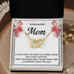 Mom Necklace Gift for Sweet Home Message Card