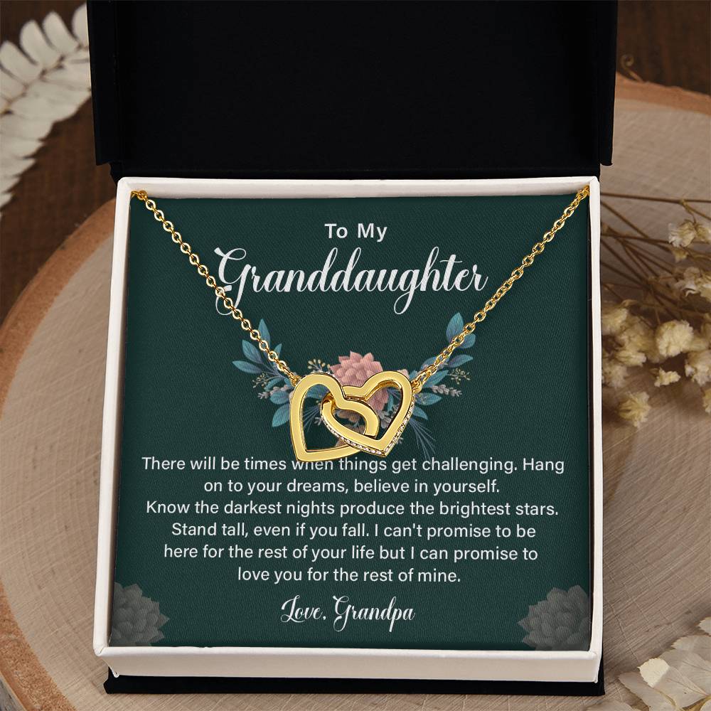 Granddaughter Necklace from Grandpa With Gift Box