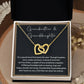 Grandmother and Granddaughter Necklace Gift with Sweet Bond Message
