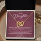 Daughter Necklace from Dad Message Card Gift Box