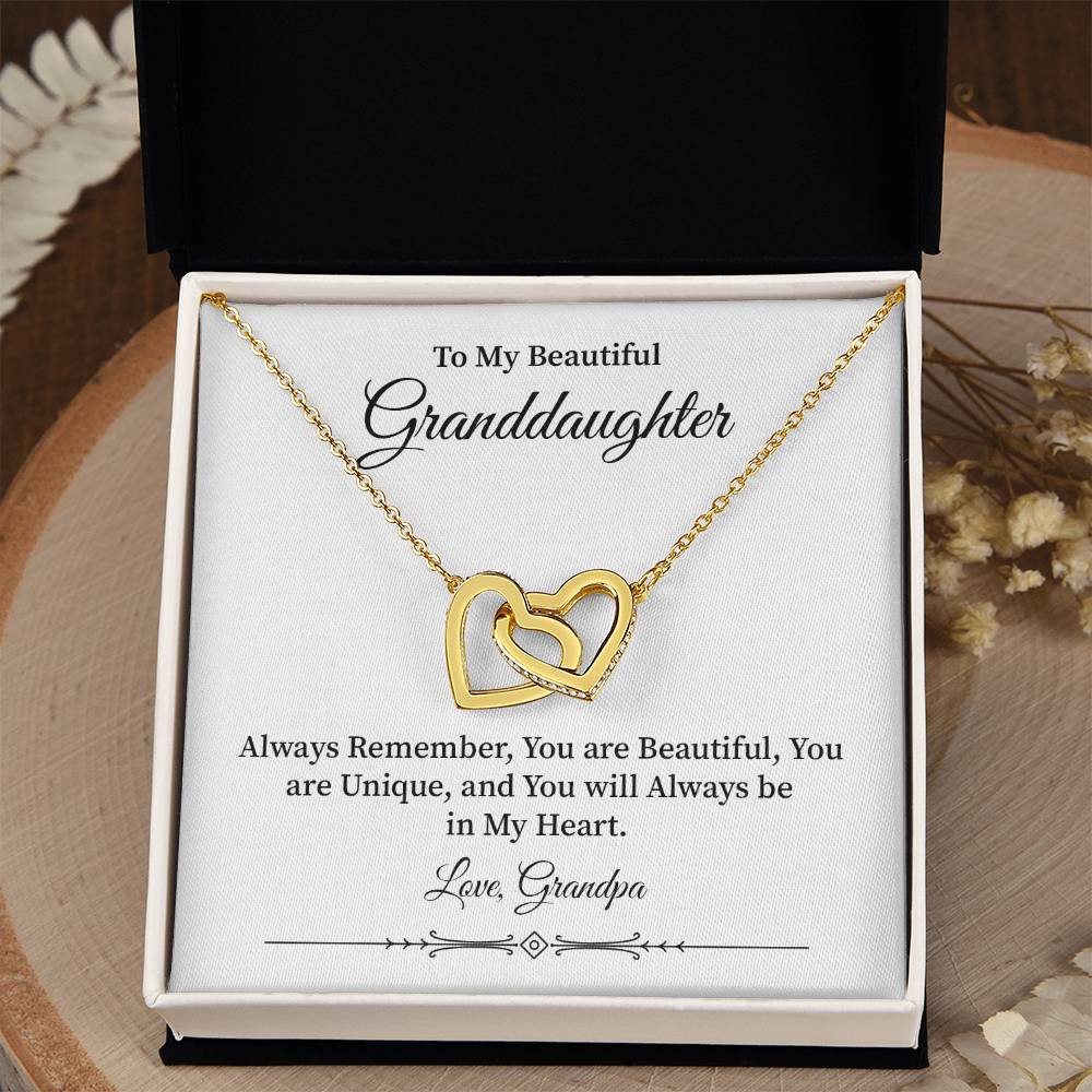 Granddaughter Gift from Grandpa – Interlocking Hearts Necklace