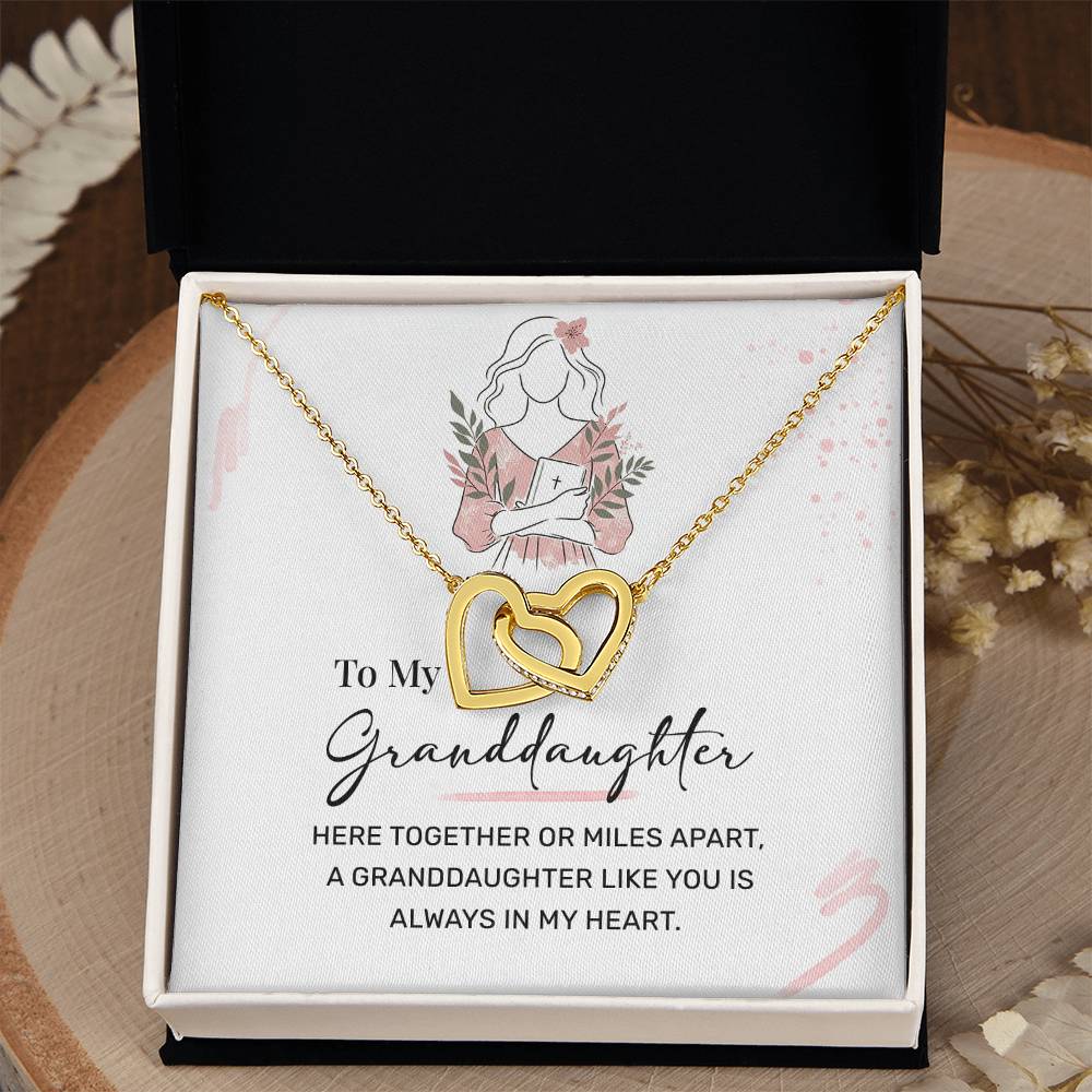 Granddaughter Necklace Gift – Heartfelt Message Card Inside