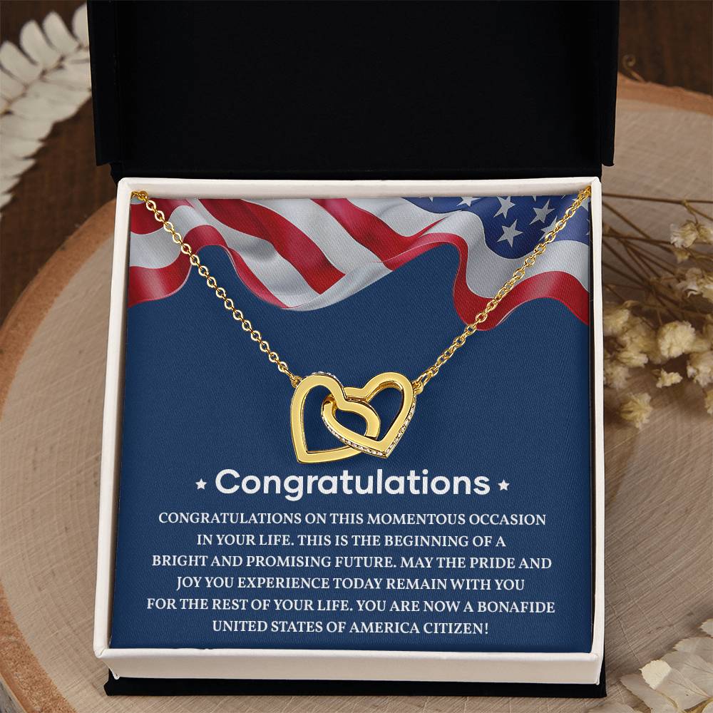 Congratulations Necklace For New U.s. Citizen Necklace For U.s. Citizen Amelia Gift For New American Patriot Proud New Citizen Jewelry Necklace For Becoming A U.s. Citizen U.s. Patriot Achievement Necklace Necklace For Achieving U.s. Citizenship