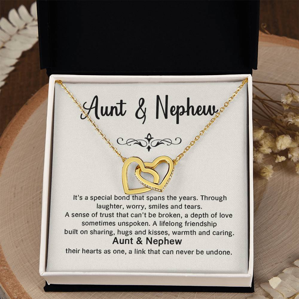 Aunt and Nephew Necklace Gift with Heartfelt Message Card