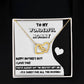 To My Wonderful Mommy Necklace For Mothe's Day Jewelry For Mom, Gift For Mommy From Baby Bump, Pregnancy Gift For Mommy Interlocking Necklace With Meaningful Message Card And Box.