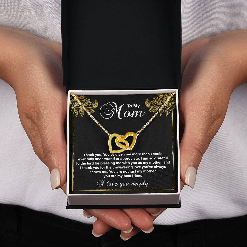 Christian Mom Necklace Gift from Son with Heartfelt Message Card