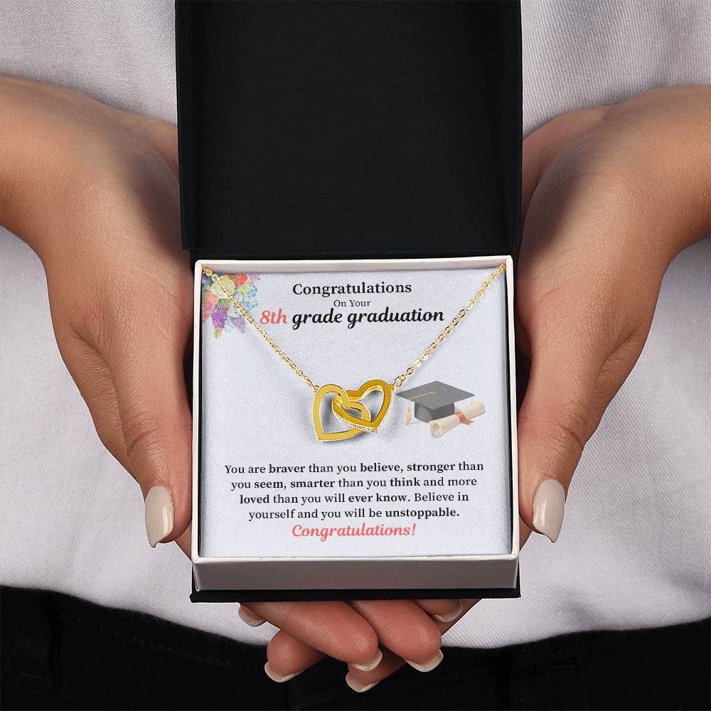 8th Grade Graduation Necklace Gift for Daughter or Granddaughter