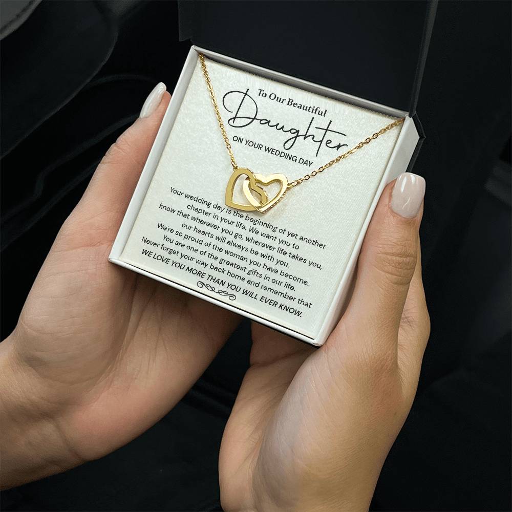 To Our Beautiful Daughter On Your Wedding Day Daughter Wedding Day Gift Wedding Necklace For Daughter Sentimental Wedding Gift For Daughter Meaningful Wedding Gift From Parents Celebrating Daughter On Wedding Day Emotional Gift For Daughter From Parents