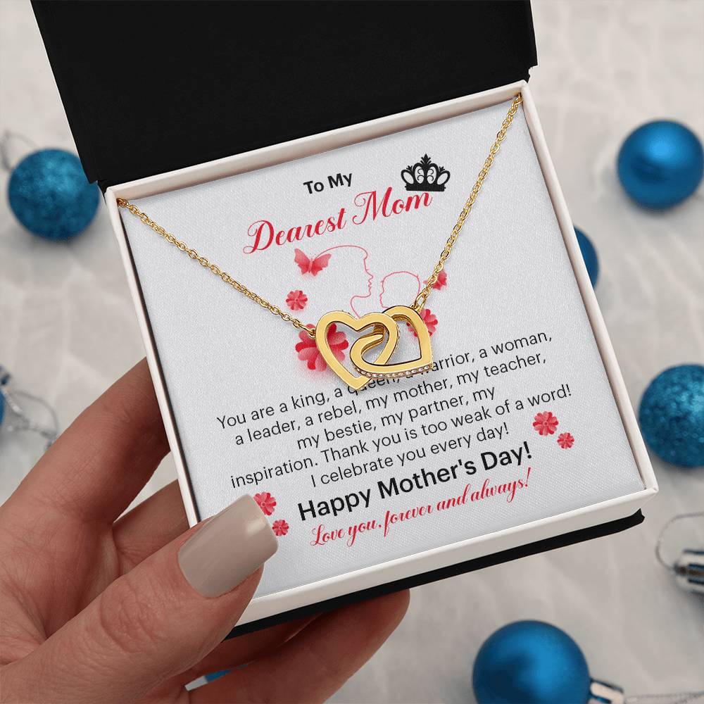 Dearest Mom Necklace Gift – Mother’s Day Message Card