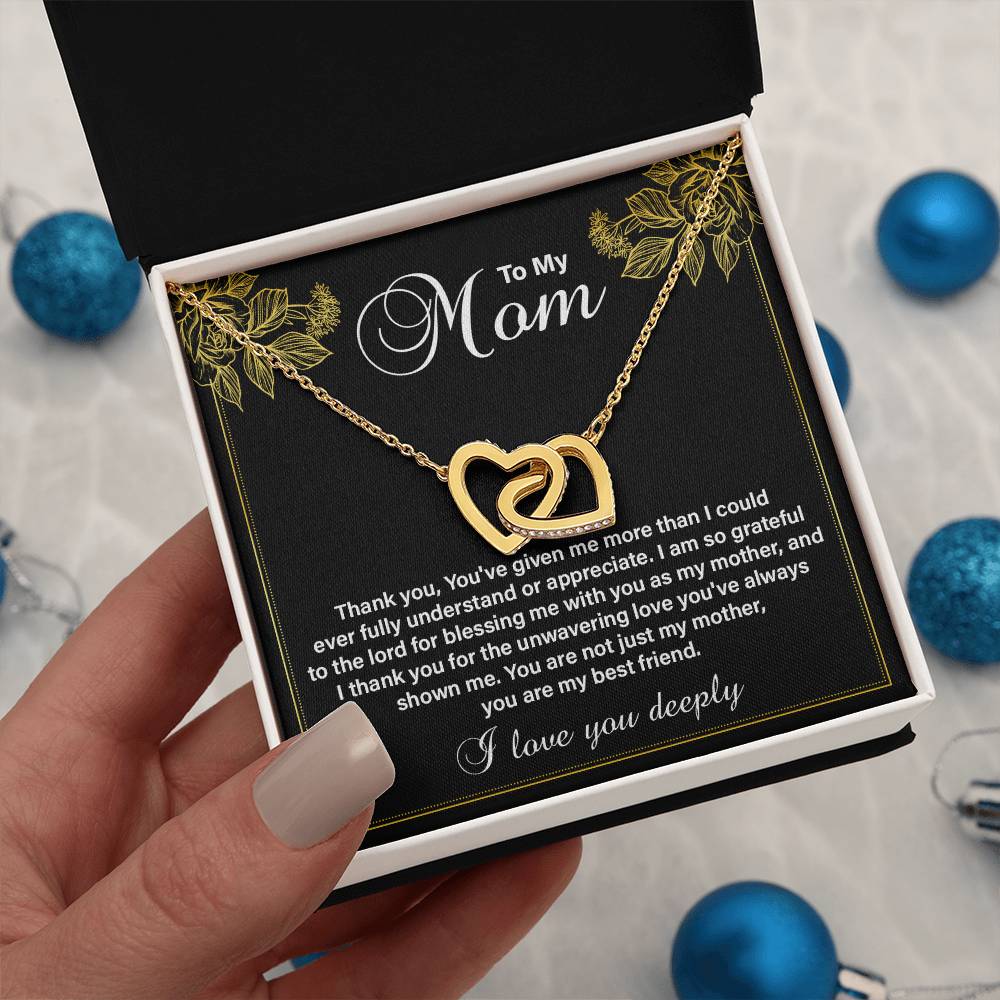 Christian Mom Necklace Gift from Son with Heartfelt Message Card