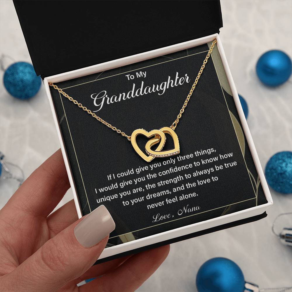 Granddaughter Necklace Gift from Nana with Message Card