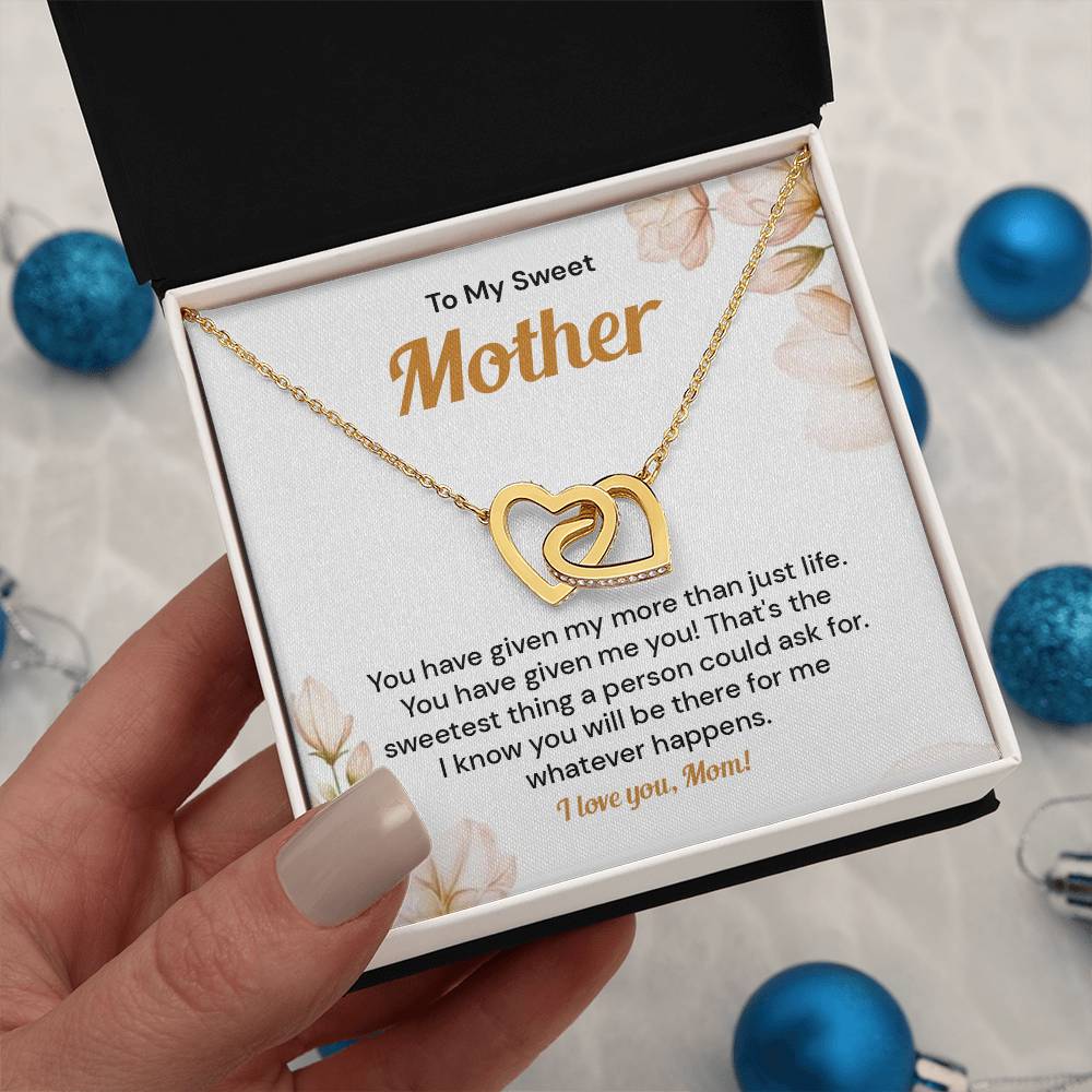 Mom Heart Necklace Gift from Daughter with Gift Box