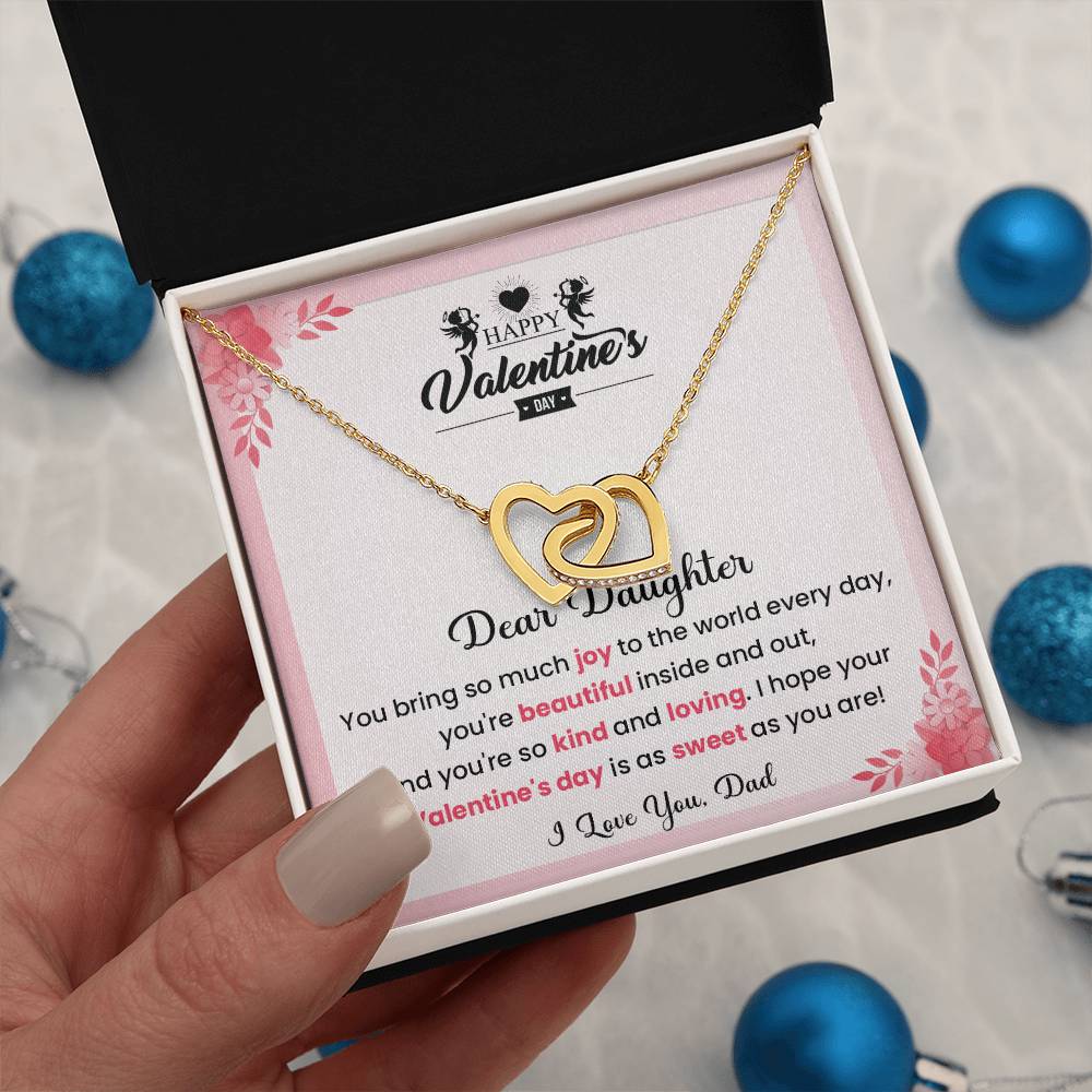 Valentine’s Heart Necklace for Daughter Gift