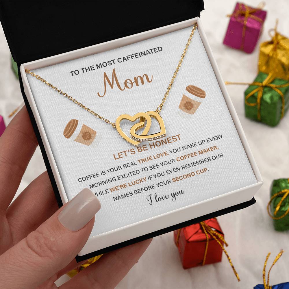 To The Most Caffeinated Mom Caffeinated Mom Necklace Gift Best Mom Ever Necklace Bond With Mom Necklace Spiritual Bond With Mom Necklace Forever Loved Mom Necklace Eternal Bond With Mom Necklace Thoughtful Gift For Mom Unique Gift For Mother-child Bond