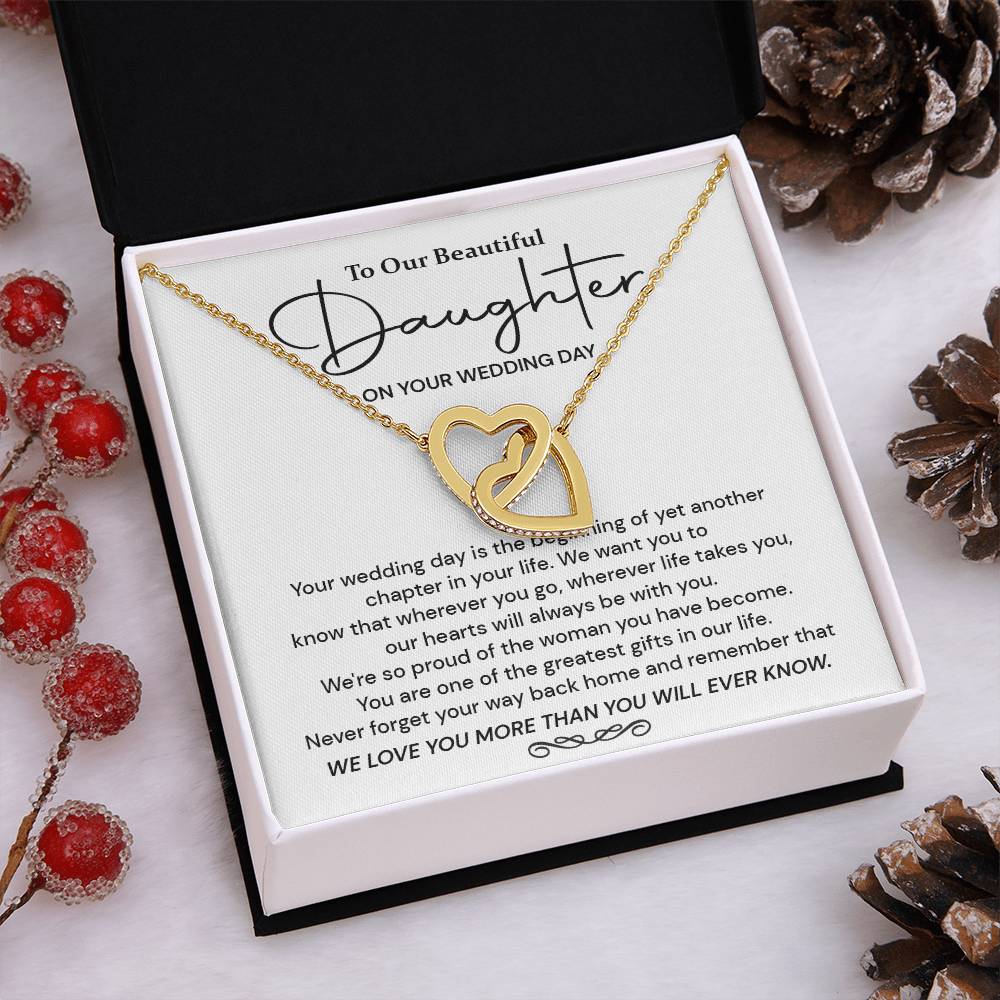 To Our Beautiful Daughter On Your Wedding Day Daughter Wedding Day Gift Wedding Necklace For Daughter Sentimental Wedding Gift For Daughter Meaningful Wedding Gift From Parents Celebrating Daughter On Wedding Day Emotional Gift For Daughter From Parents