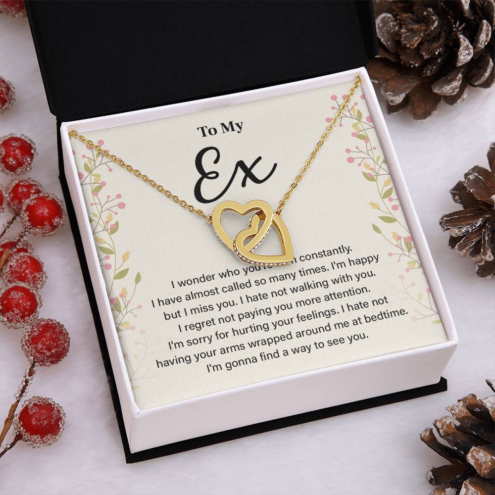 Regret Necklace Gift for Ex with Emotional Message Card