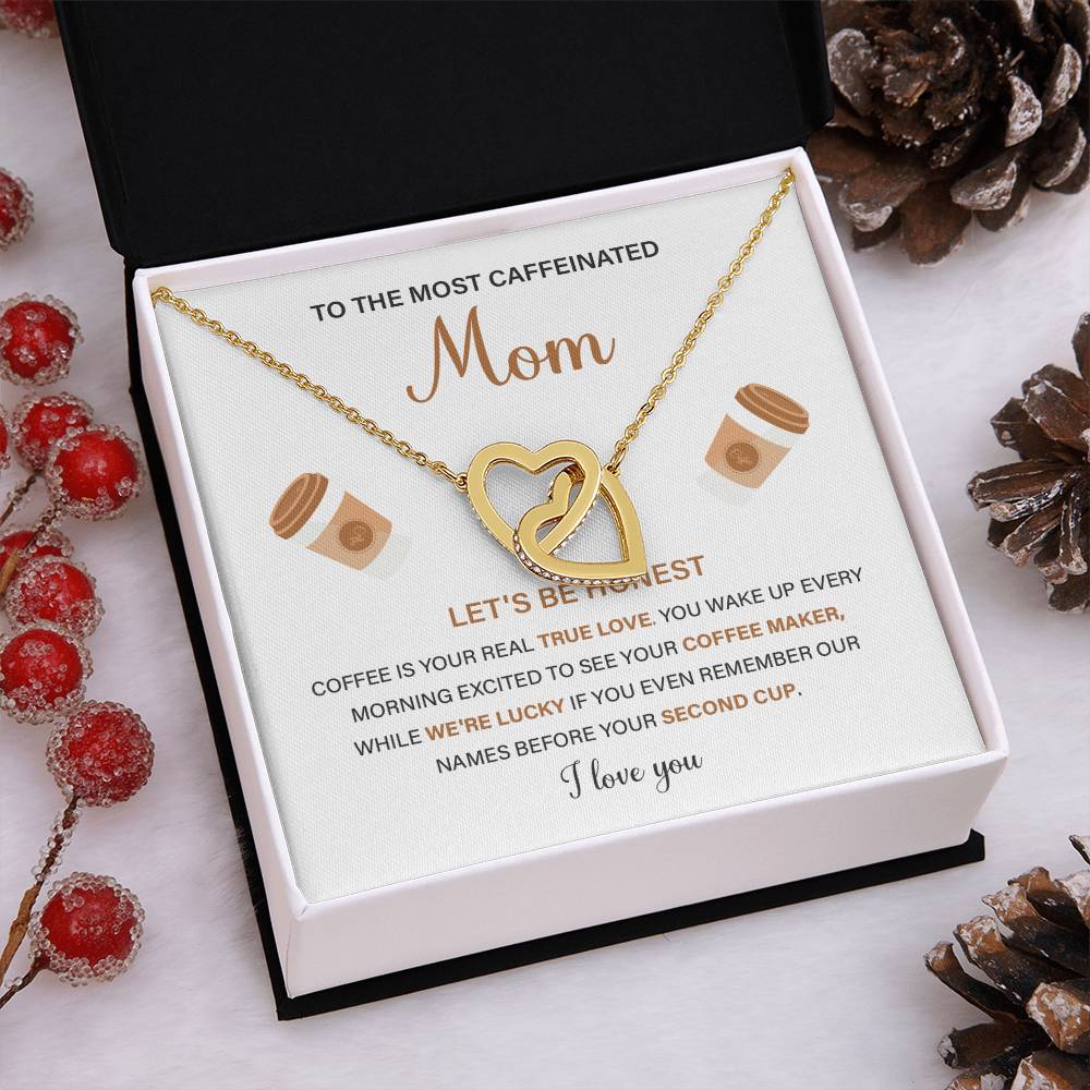 To The Most Caffeinated Mom Caffeinated Mom Necklace Gift Best Mom Ever Necklace Bond With Mom Necklace Spiritual Bond With Mom Necklace Forever Loved Mom Necklace Eternal Bond With Mom Necklace Thoughtful Gift For Mom Unique Gift For Mother-child Bond