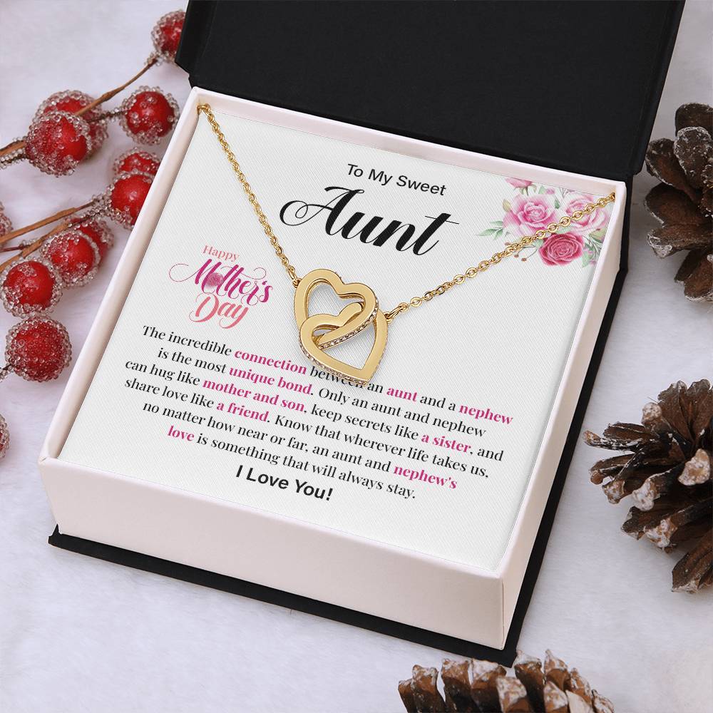 Mother’s Day Gift for Aunt from Nephew – Hearts Necklace