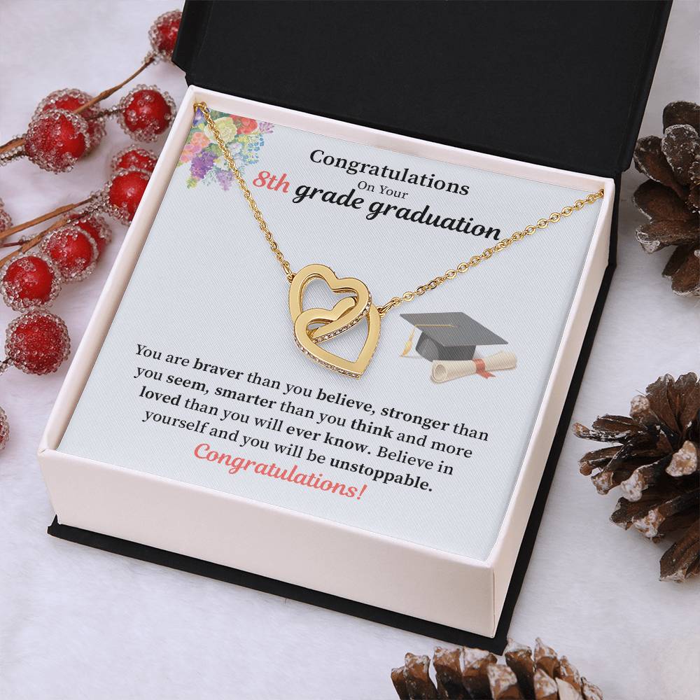 8th Grade Graduation Necklace Gift for Daughter or Granddaughter