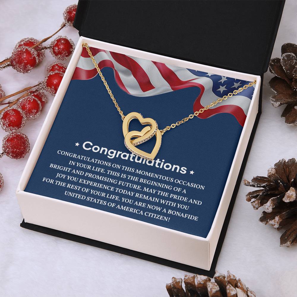 Congratulations Necklace For New U.s. Citizen Necklace For U.s. Citizen Amelia Gift For New American Patriot Proud New Citizen Jewelry Necklace For Becoming A U.s. Citizen U.s. Patriot Achievement Necklace Necklace For Achieving U.s. Citizenship