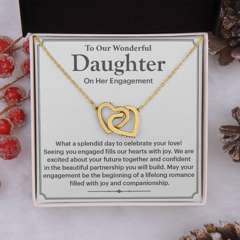 To Our Wonderful Daughter Daughter Engagement Necklace Engagement Gift For Daughter Sentimental Gift For Daughter’s Engagement Jewelry Gift For Daughter’s Engagement Wedding Journey Gift For Daughter Jewelry Gift For Daughter Special Engagement Gift