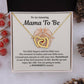Mama to Be Necklace Gift – Baby Shower Message Card