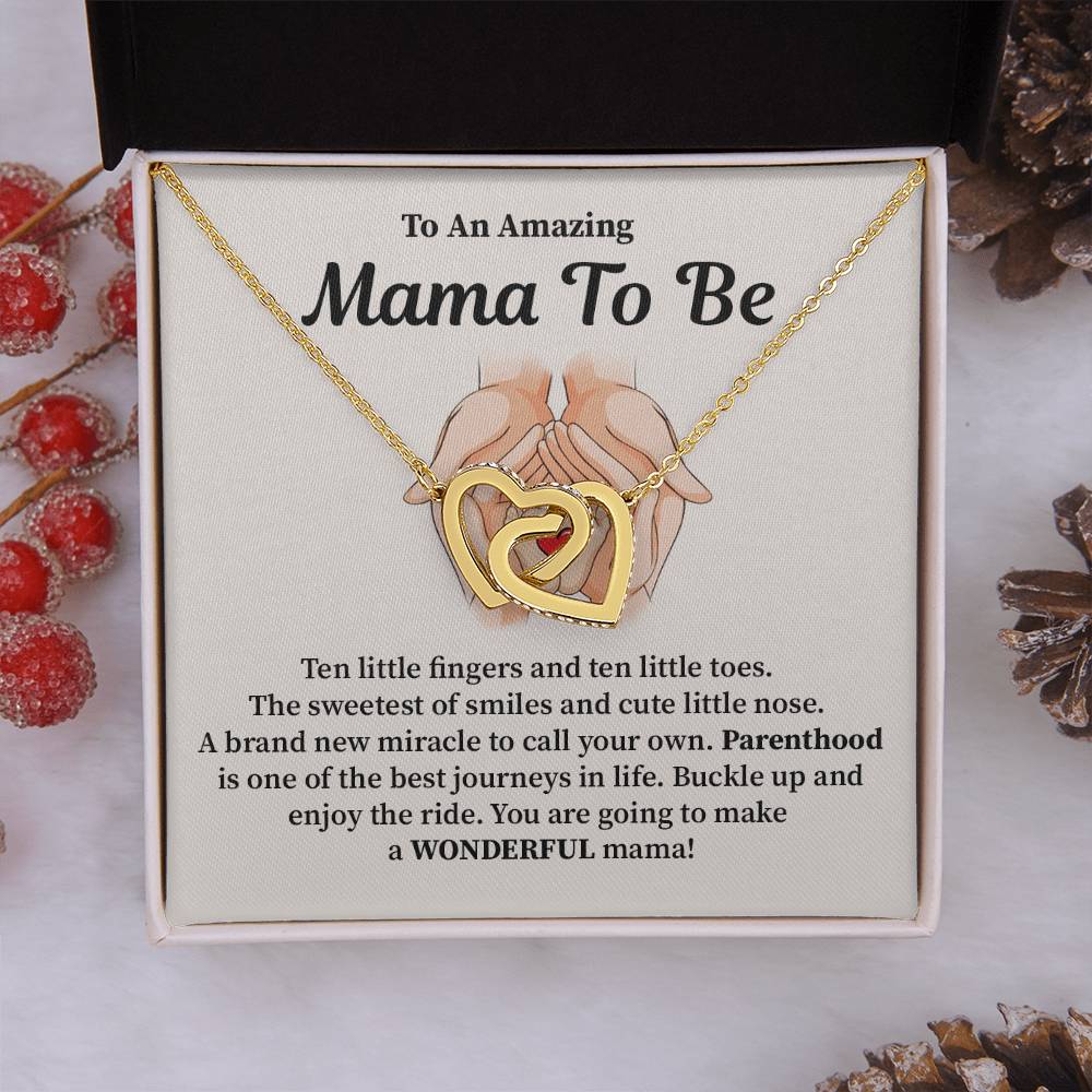 Mama to Be Necklace Gift – Baby Shower Message Card