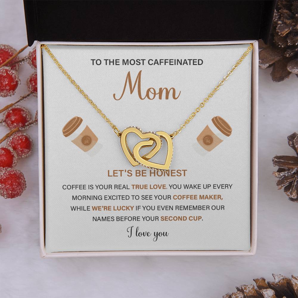 To The Most Caffeinated Mom Caffeinated Mom Necklace Gift Best Mom Ever Necklace Bond With Mom Necklace Spiritual Bond With Mom Necklace Forever Loved Mom Necklace Eternal Bond With Mom Necklace Thoughtful Gift For Mom Unique Gift For Mother-child Bond