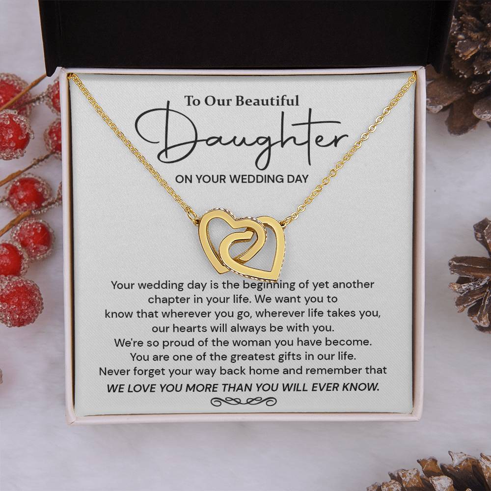 To Our Beautiful Daughter On Your Wedding Day Daughter Wedding Day Gift Wedding Necklace For Daughter Sentimental Wedding Gift For Daughter Meaningful Wedding Gift From Parents Celebrating Daughter On Wedding Day Emotional Gift For Daughter From Parents