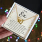 Regret Necklace Gift for Ex with Emotional Message Card