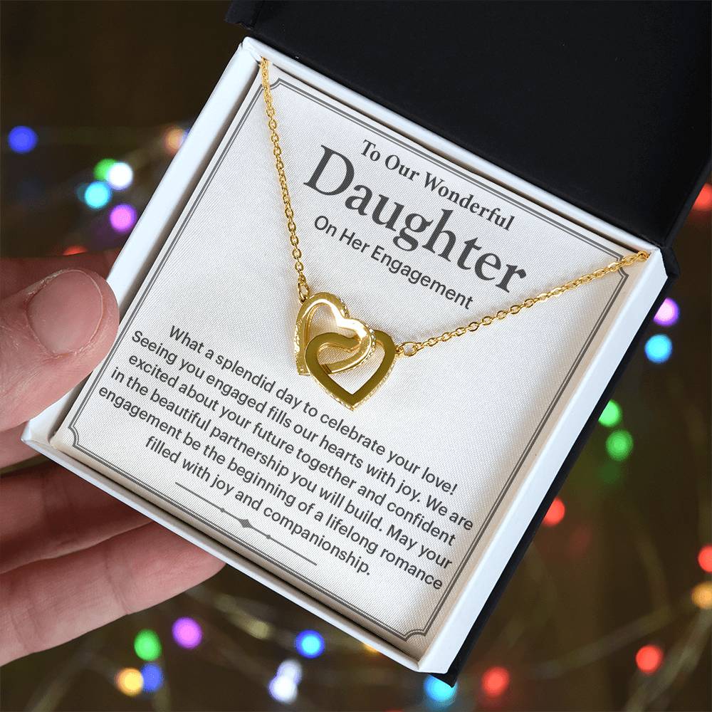 To Our Wonderful Daughter Daughter Engagement Necklace Engagement Gift For Daughter Sentimental Gift For Daughter’s Engagement Jewelry Gift For Daughter’s Engagement Wedding Journey Gift For Daughter Jewelry Gift For Daughter Special Engagement Gift