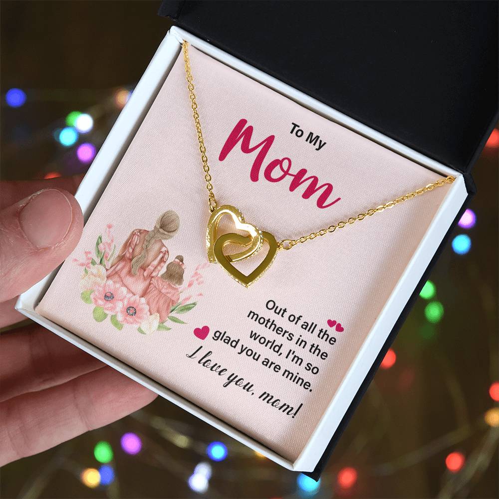 I Love You Mom Necklace – Gift for Mother's Birthday