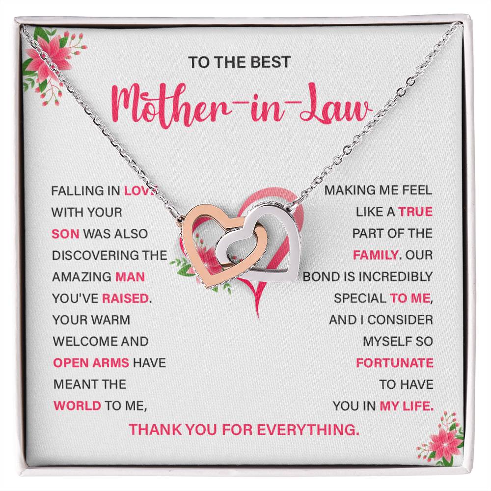 To the best mother-in-law falling  in love.