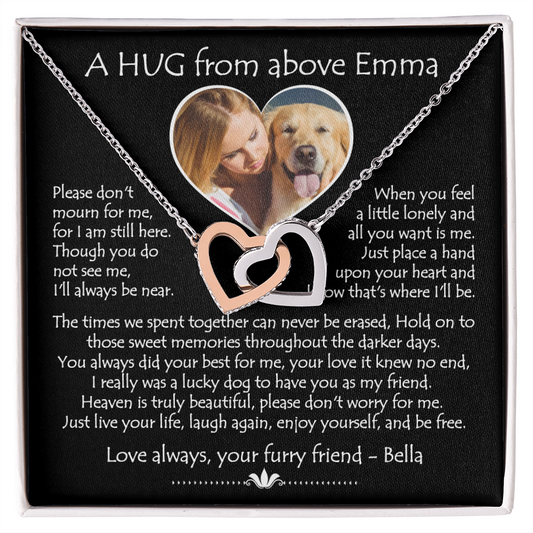 A Hug From Above Emma - Heartwarming Message Card From Your Beloved Furry Friend Bella