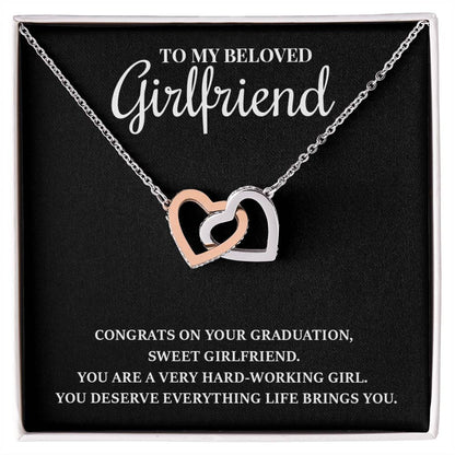 Graduation Necklace Gift for Girlfriend, Heart Design