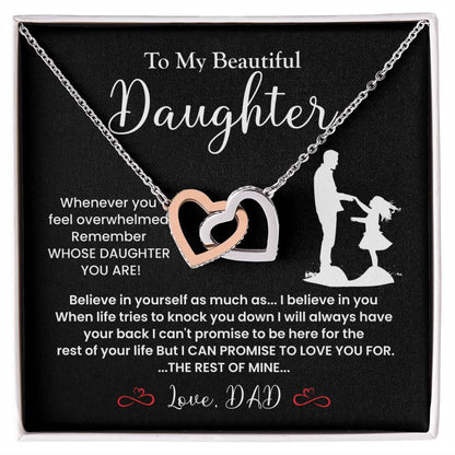 Daughter Gift from Dad – Love & Strength Necklace Message