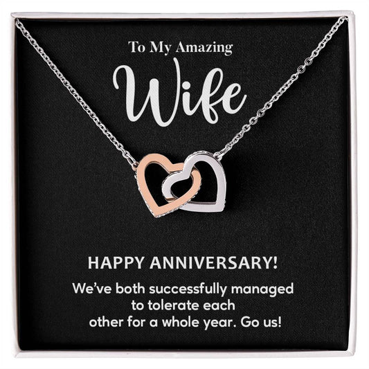 Funny Anniversary Gift for Wife – Heart Necklace