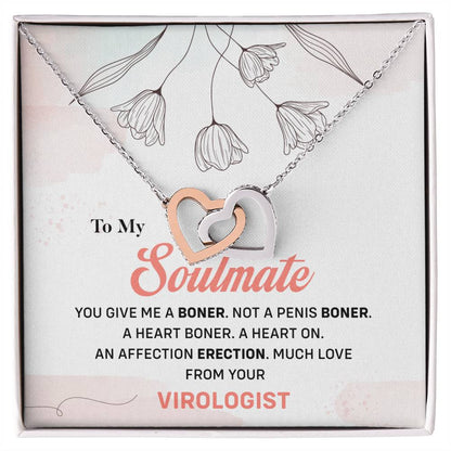 Virologist to Soulmate Funny Necklace Gift