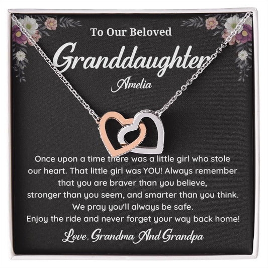 To Our Beloved Granddaughter Amelia: A Heartfelt Gift Filled with Love and Encouragement from Grandma and Grandpa